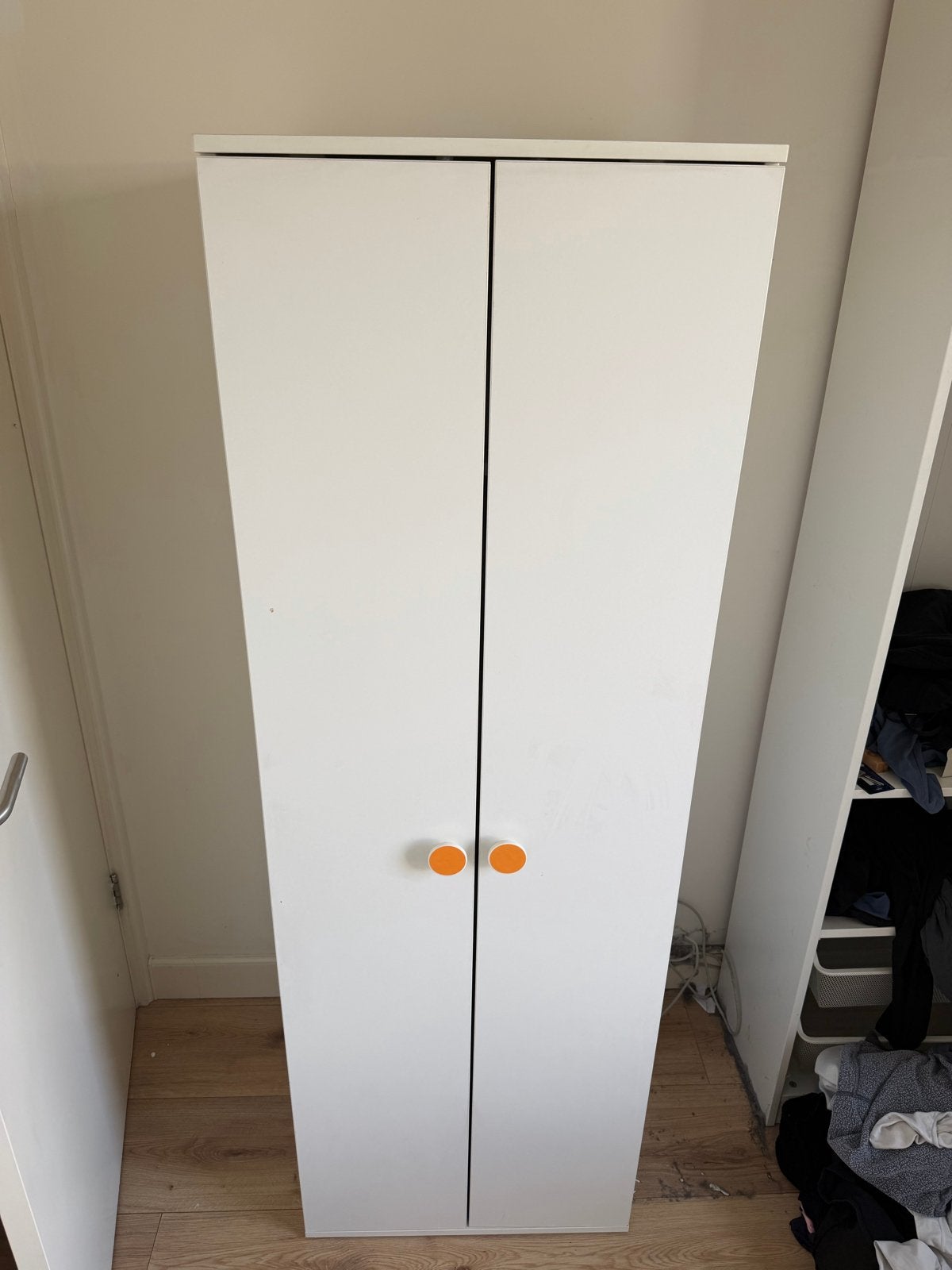 IKEA SMÅSTAD / PLATSA Kledingkast - Wit, Ophalen, Gebruikt, 100 tot 150 cm, 50 tot 100 cm