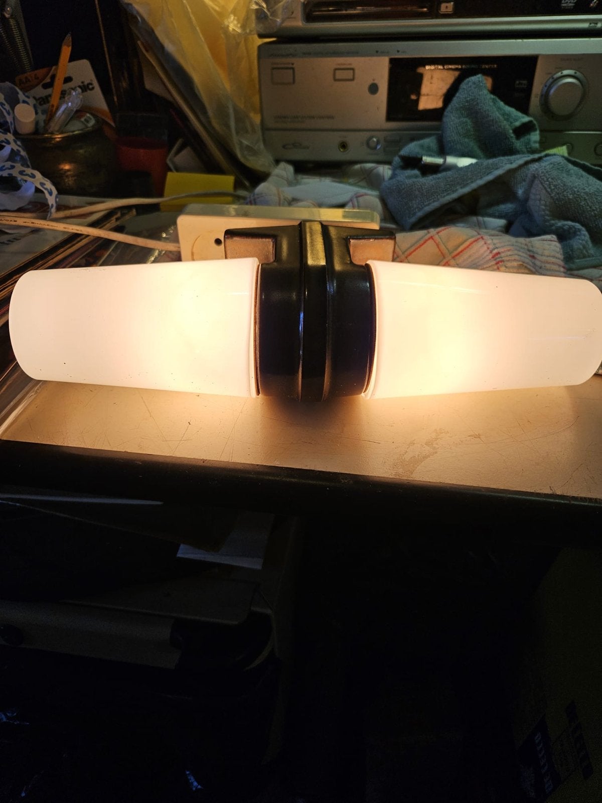 Vintage IFÖ wandlamp Sigvard Bernadotte porselein opaalglas, Ophalen of Verzenden