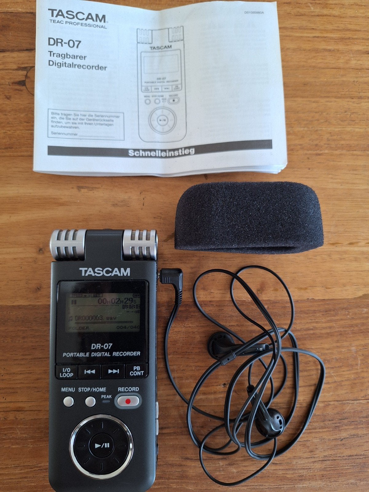 Sony ECM-MS907 microfoon & Tascam DR-07 recorder, Ophalen, Gebruikt, Instrumentmicrofoon