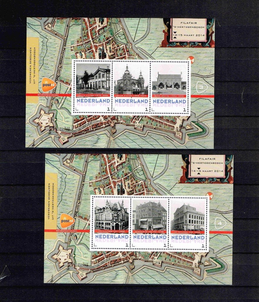 Filafair 2014 2 vel 3 persoonlijke beurs zegels /18b6, Verzenden, Na 1940, Postfris
