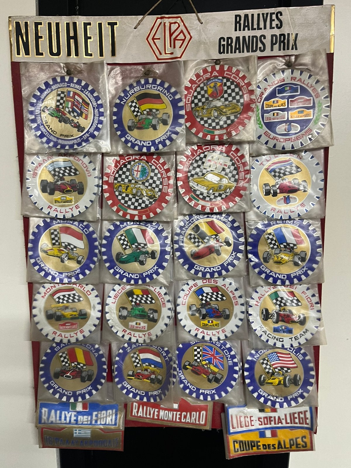 Vintage stickers formule 1 grand prix / rally jaren 60, Verzamelen, Stickers, Ophalen, Nieuw