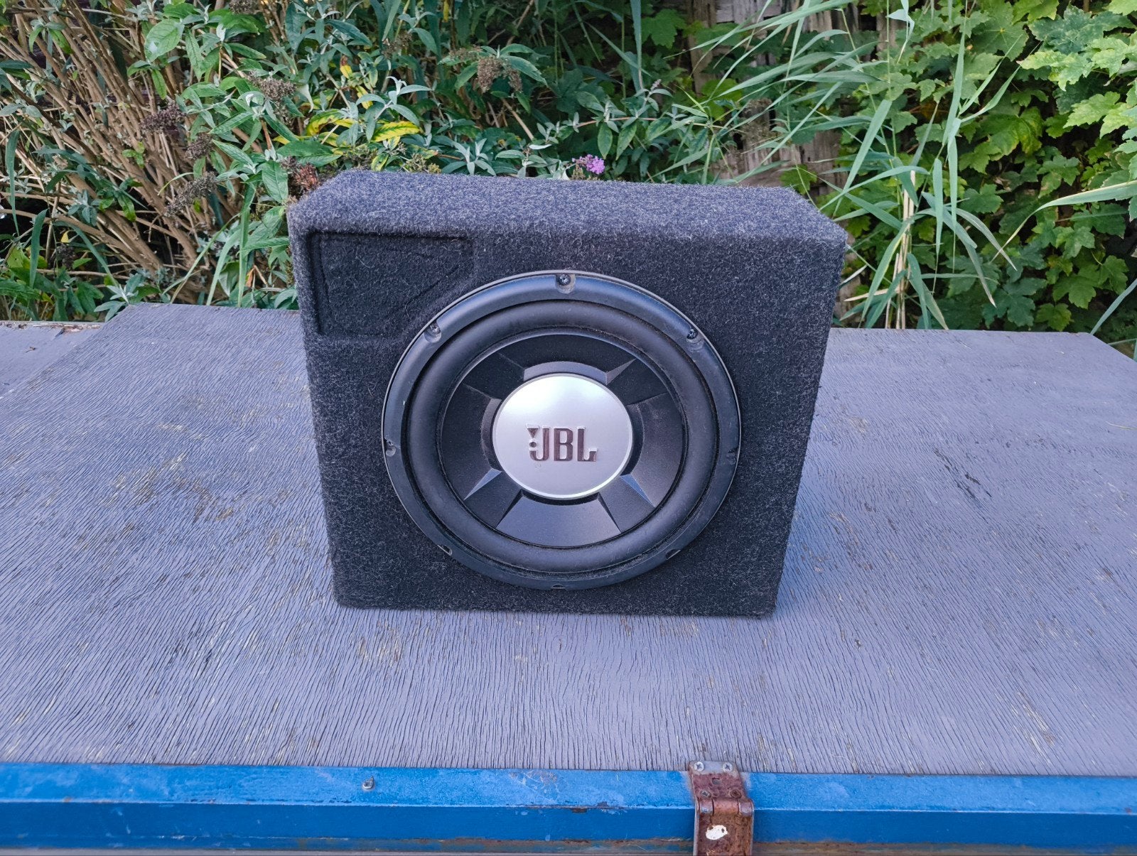 JBL 10" Subwoofer 250 rms & Ultimate Versterker Set, Ophalen, Gebruikt