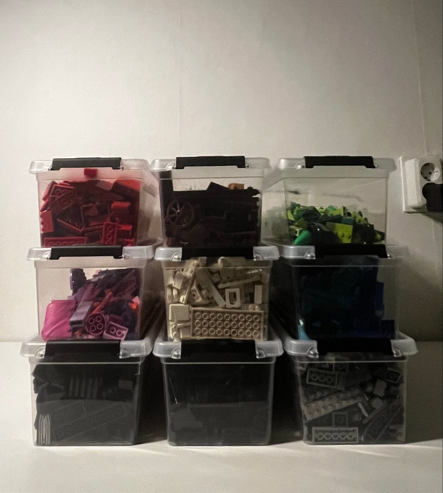 9 dozen op kleur gesorteerde LEGO, Ophalen, Gebruikt