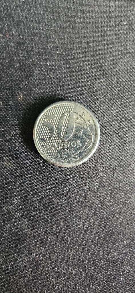 Braziliaanse 50 Centavos munt 2003, Ophalen of Verzenden, Zuid-Amerika, Losse munt