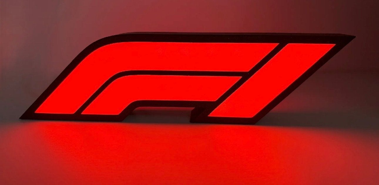 F1 LED Logo Lamp - 26x8 cm - Perfect voor de Formule 1 fan, Verzenden, Nieuw, Lichtbak of (neon) lamp