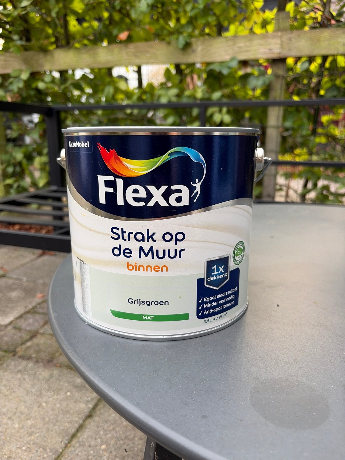 Flexa Strak op de Muur Binnen - Grijsgroen Mat 2.5L, Ophalen, Nieuw, Verf, Minder dan 5 liter