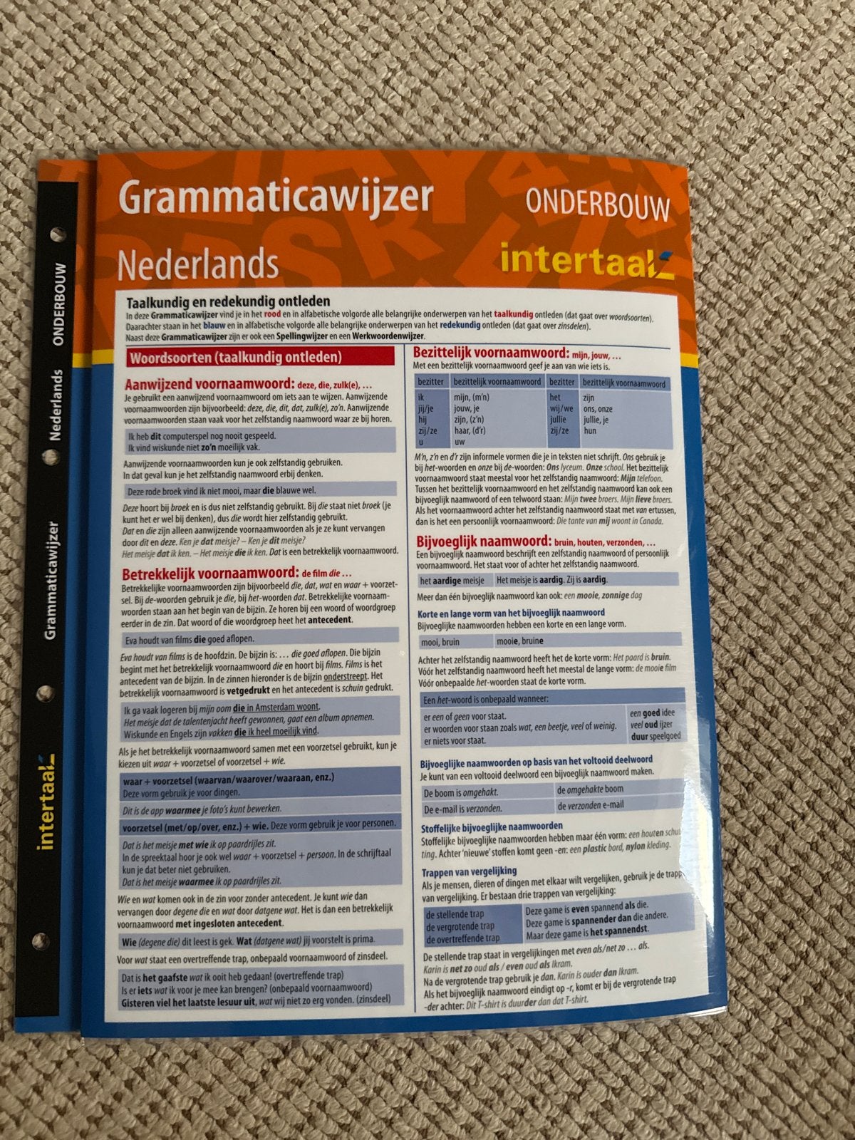 Grammaticawijzer Nederlands - Onderbouw Intertaal, Ophalen of Verzenden, Alpha, Zo goed als nieuw, MBO