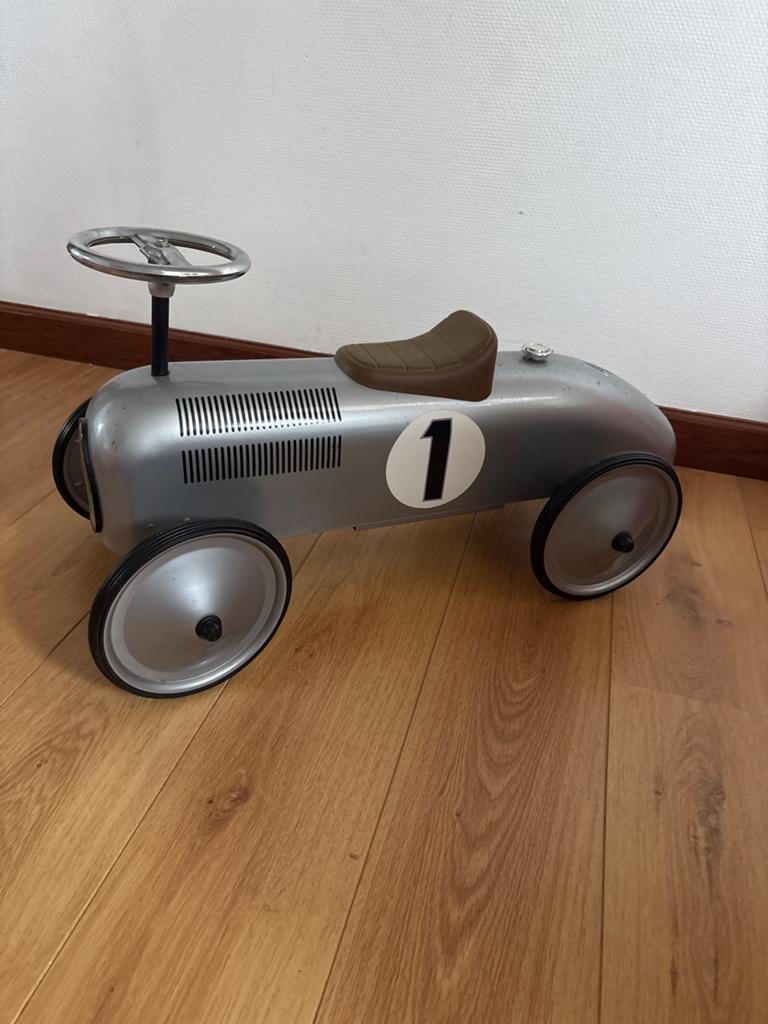 Retro loopauto zilver - nummer 1, Ophalen, Gebruikt, Loopvoertuig