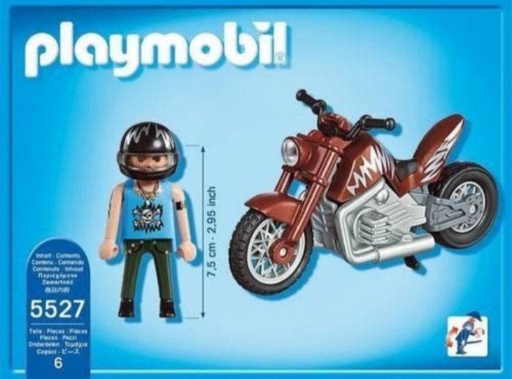 Playmobil 5527 Motorrijder met motor, Complete set, Voertuig, Ophalen of Verzenden, Zo goed als nieuw