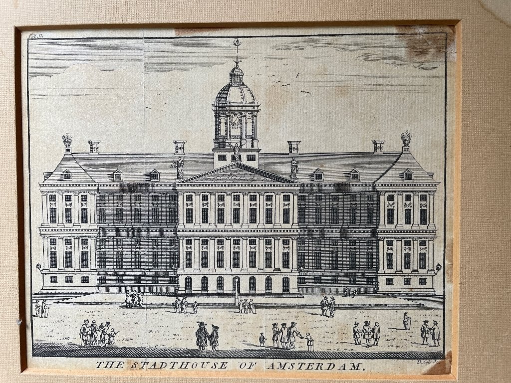 Gravure Paleis op de Dam / Amsterdam - P0455, Ophalen of Verzenden, Ets, 1700 - 1799