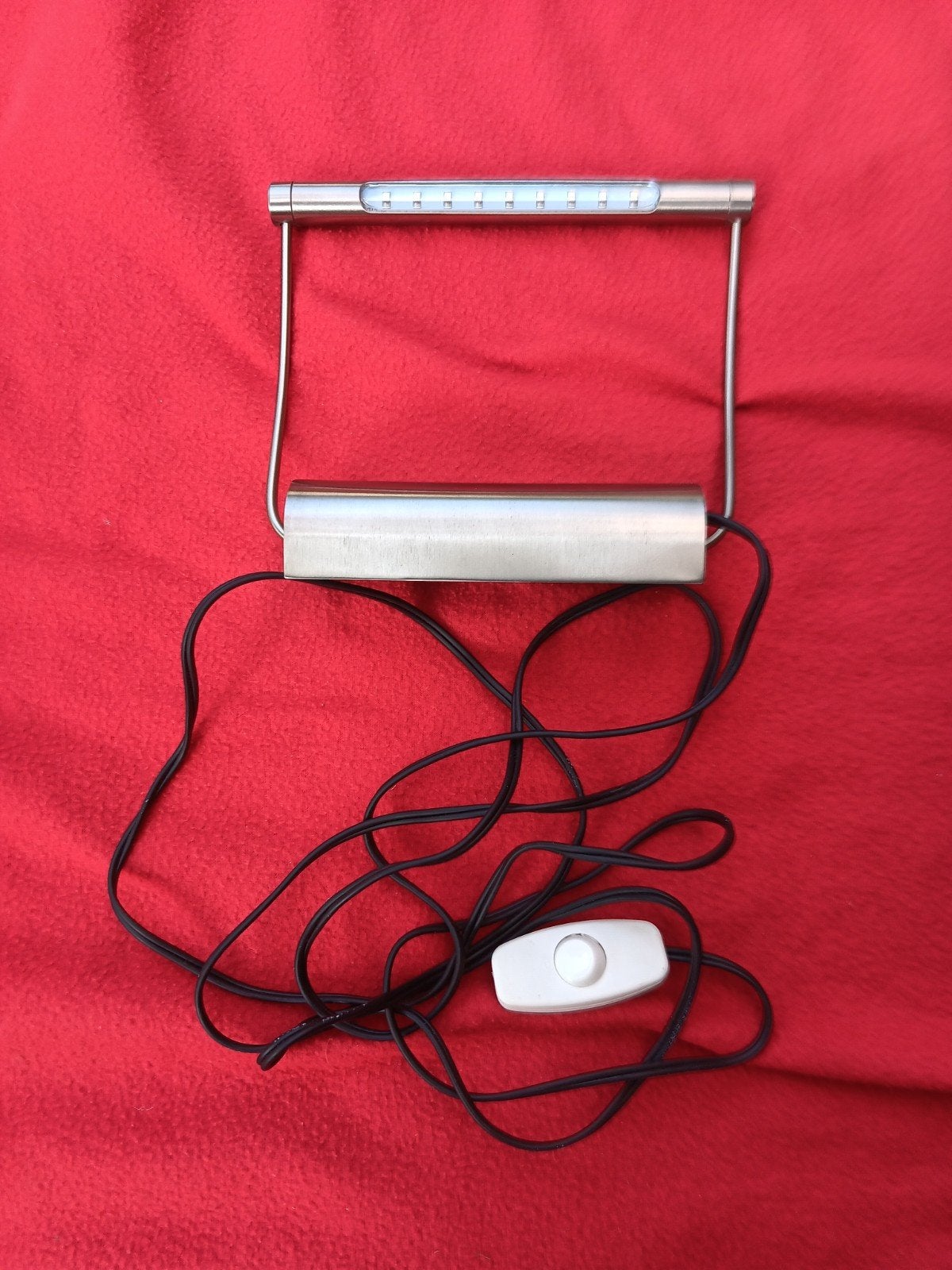 LED-schilderij lampje op batterijen, zilverkleurig, Metaal, Overige merken, Gebruikt, Overige fittingen