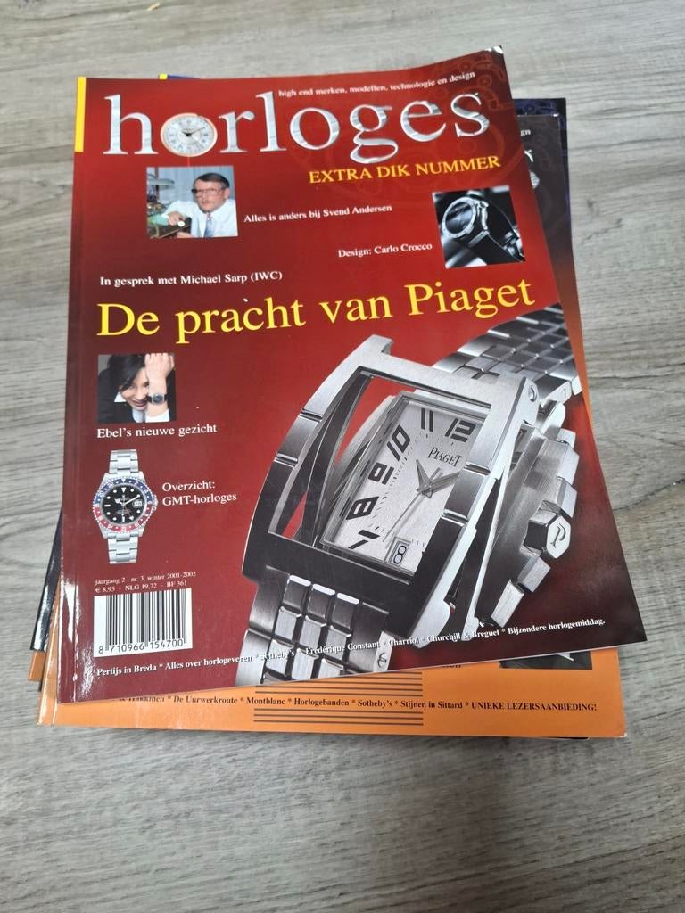 10x Horloges tijdschrift - Luxe horloges en design, Ophalen of Verzenden, Gelezen, Overige typen