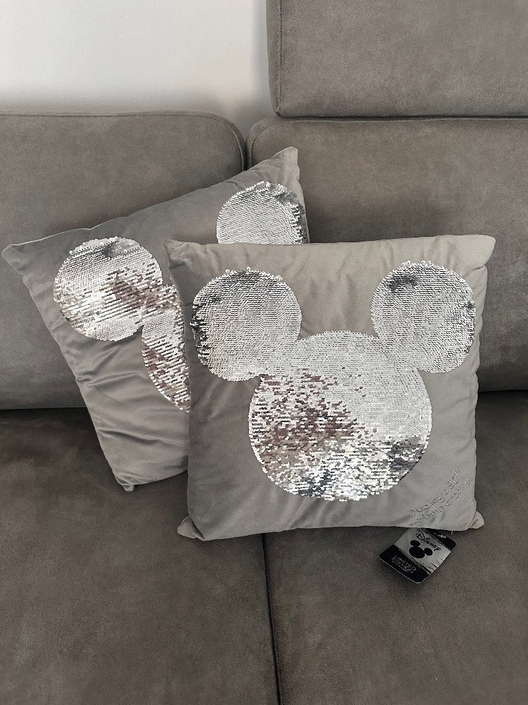 2x kussen Mickey Mouse, Afneembare hoes, Vierkant, Nieuw, Ophalen of Verzenden