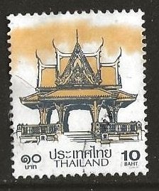 Thailand 25, pagode voor ceesie, Verzenden, Gestempeld, Zuidoost-Azië