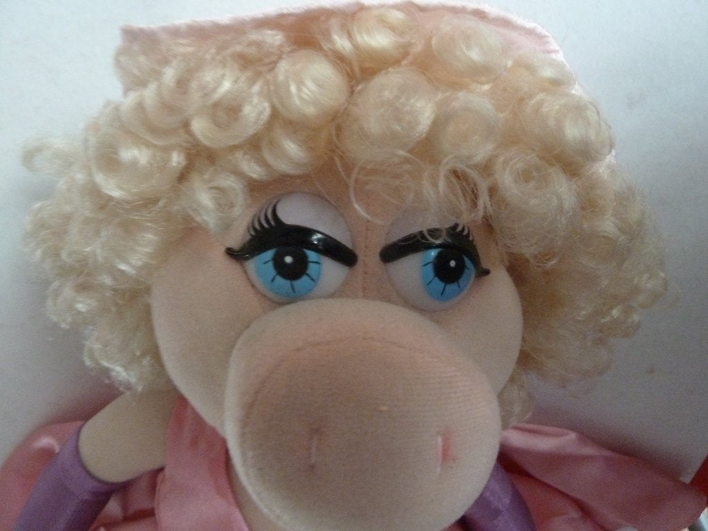 Miss Piggy - the Muppets Show grote pop stof jaren 80, Ophalen of Verzenden, Gebruikt, Tv, Actiefiguur of Pop