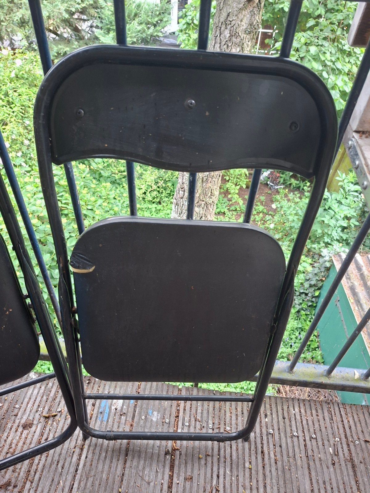 Zwarte opklapstoelen, Ophalen, Gebruikt, Twee, Stof