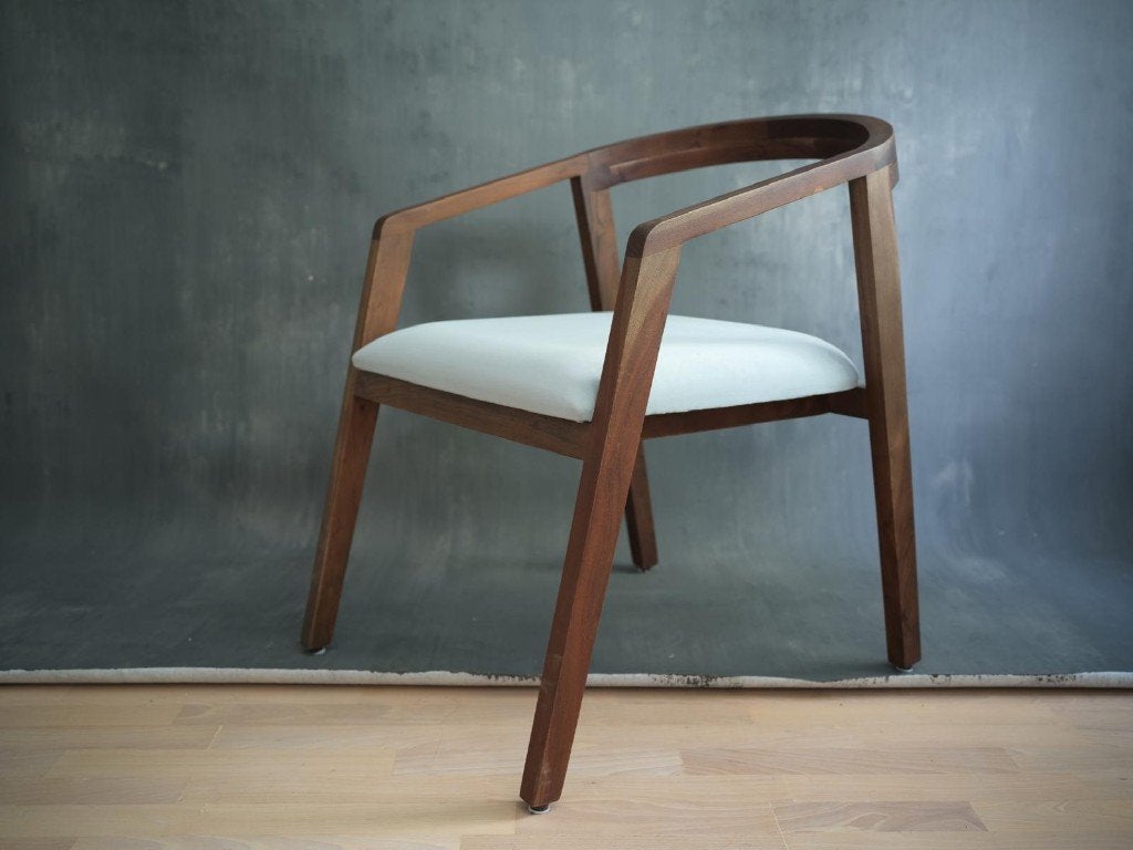 6 handgemaakte Bali eetkamerstoelen, Huis en Inrichting, Stoelen, Ophalen, Handgemaakt Bali design, Bruin, Zo goed als nieuw