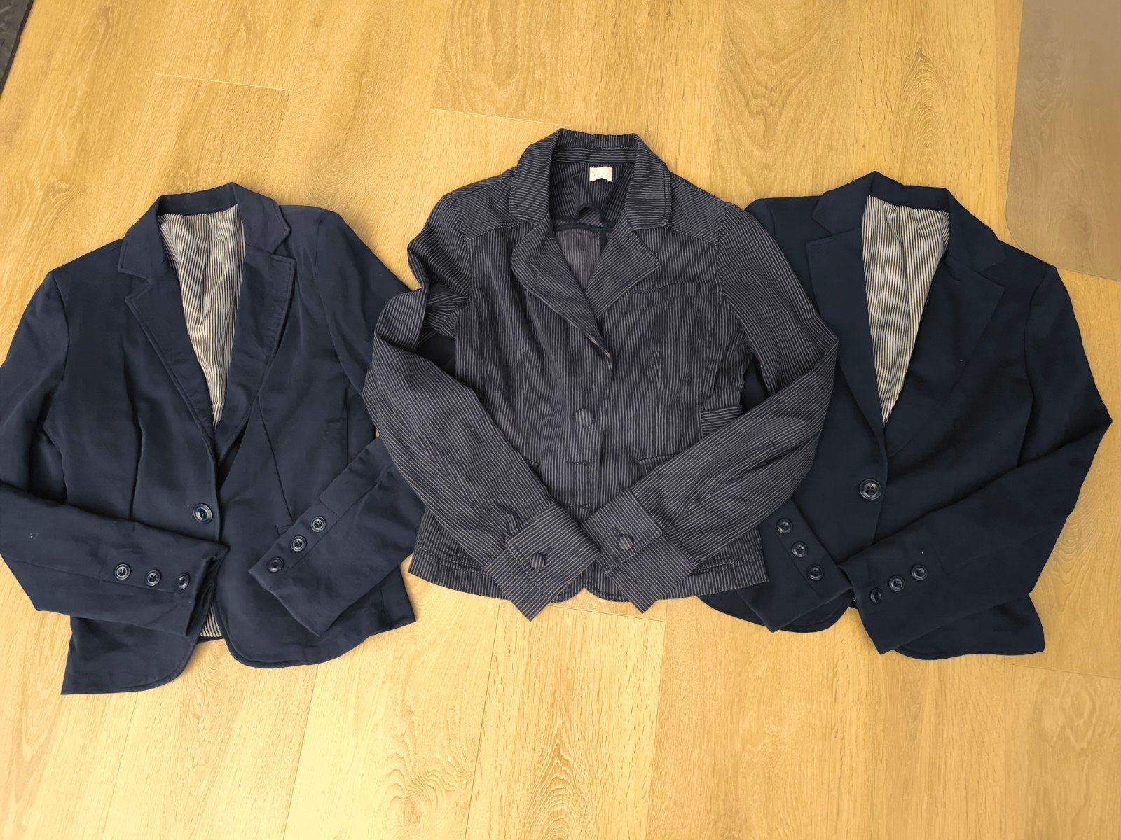 Set van 3 blazers, maat 36, donkerblauw, Blauw, Ophalen of Verzenden, Jasje, Maat 36 (S)