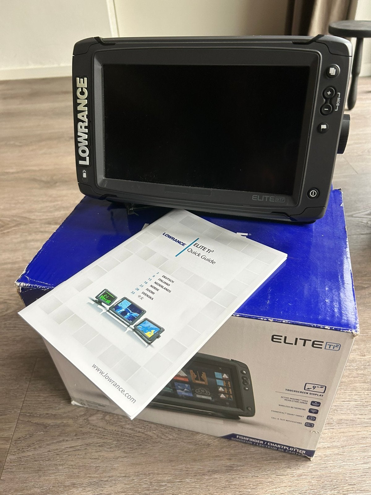 Lowrance Elite 9 Ti2 Fishfinder/Kaartplotter, Watersport en Boten, Navigatiemiddelen en Scheepselektronica, Ophalen of Verzenden