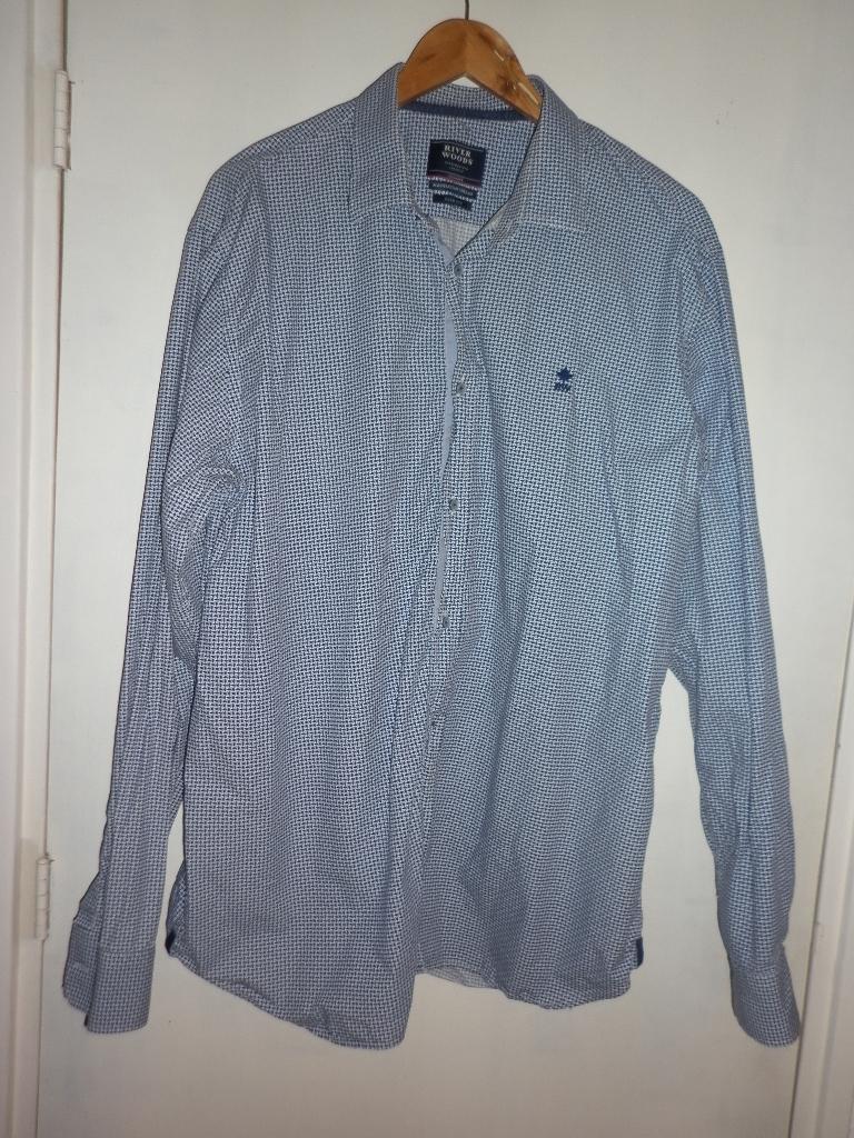 overhemd maat XXXL  slim fit  merk :  River woods, Kleding | Heren, Overhemden, Blauw, Ophalen of Verzenden, Zo goed als nieuw