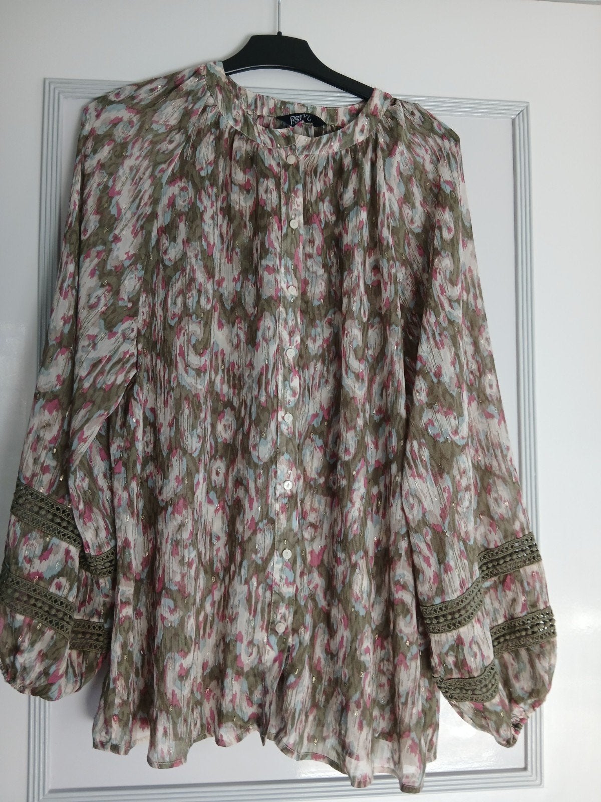 z.g.a.n blouse maat 44 (MS mode,Festival), MS mode, Ophalen of Verzenden, Zo goed als nieuw, Meerkleurig