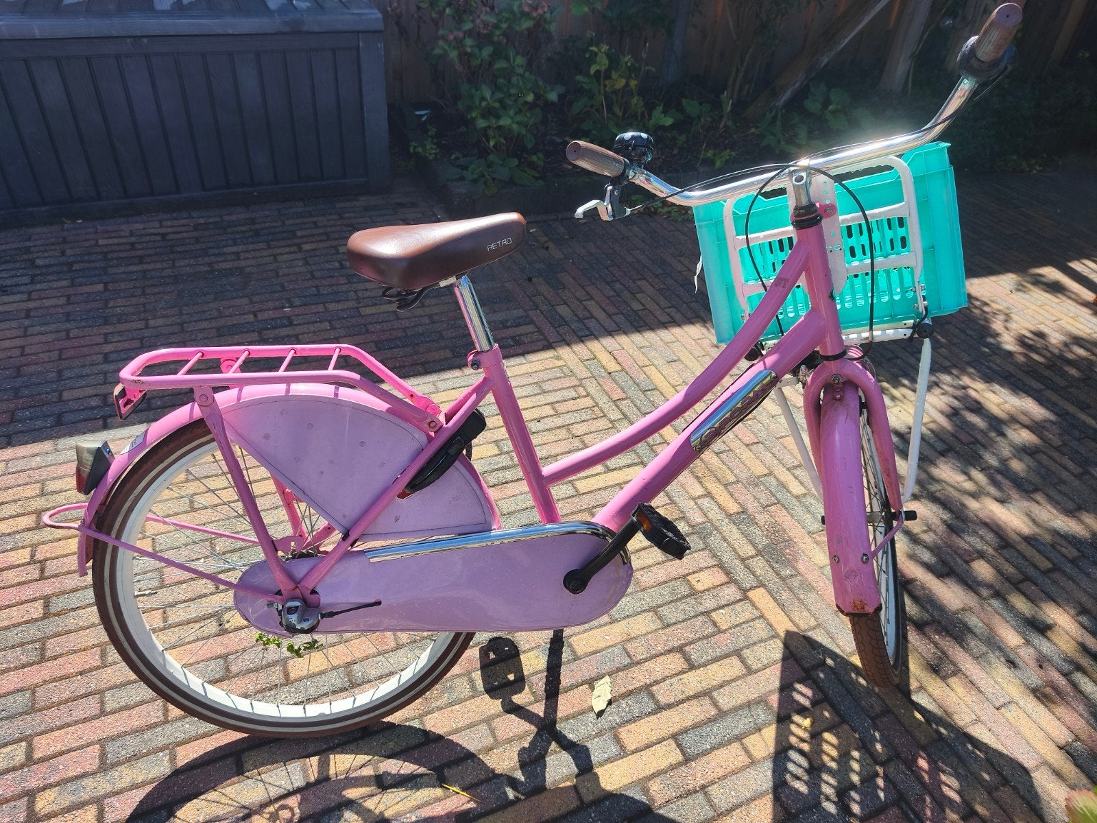 Popal Retro 24 inch meisjesfiets - Roze, Fietsen en Brommers, Fietsen | Meisjes, Ophalen, Versnellingen, Popal, Gebruikt