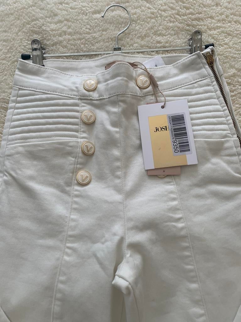 Nieuwe witte Josh V lange stretch broek XS, Wit, Nieuw, Ophalen of Verzenden, Maat 34 (XS) of kleiner