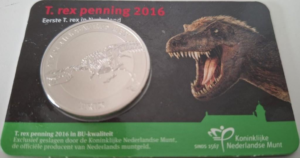 Coincard 2016 - T-rex Penning - BU, Verzenden, Overige landen, Overige waardes, Setje