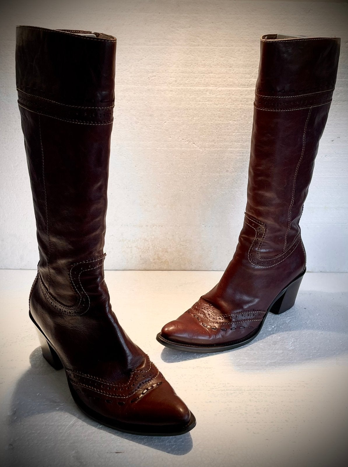 Bugatti Luigi Randolfi design hoge laarzen boots 41 bruin, Ophalen of Verzenden, Bruin, Hoge laarzen