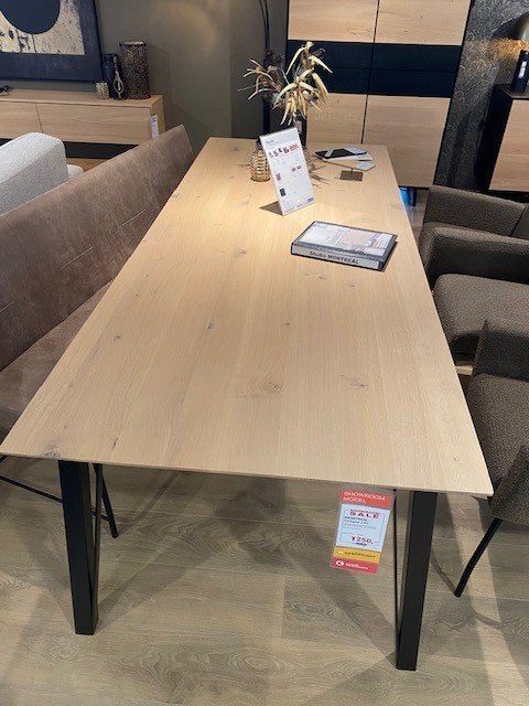 Eettafel 240 Montreal, Ophalen, 200 cm of meer, 50 tot 100 cm, Metaal
