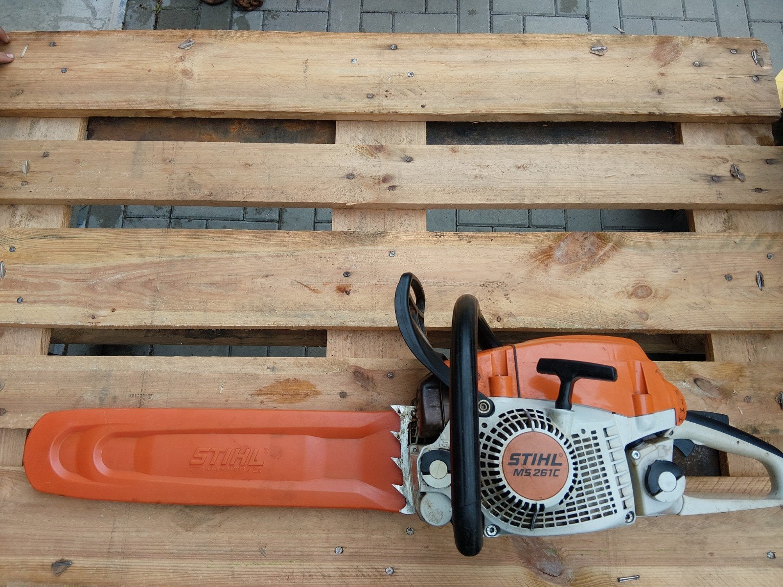 Nette Stihl MS261C met ergo start 45cm blad, Tuin en Terras, Hand-tuingereedschap, Ophalen, Gebruikt, Overige soorten, Stihl