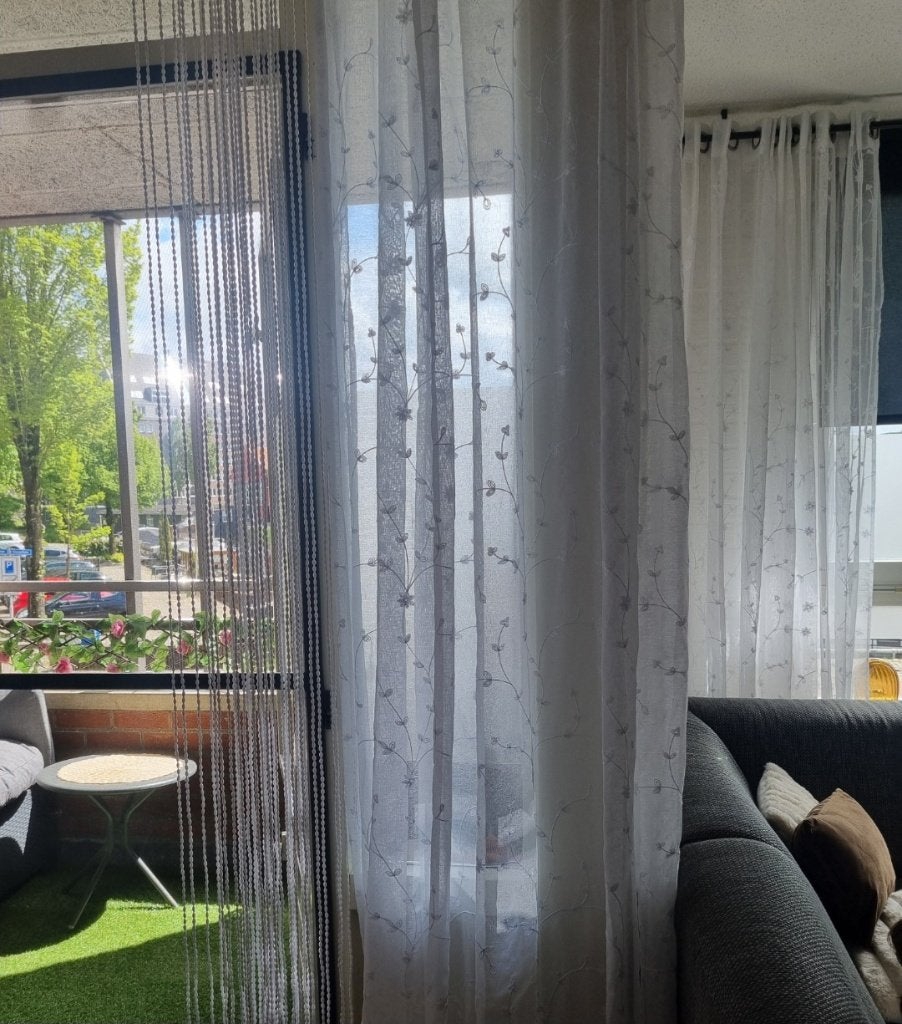 Vitrage gordijnen, Huis en Inrichting, Stoffering | Gordijnen en Lamellen, Verzenden, Zo goed als nieuw, 200 cm of meer, 200 cm of meer