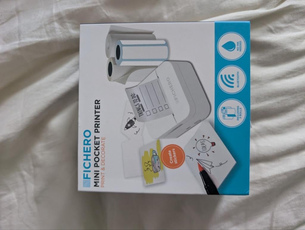 Mini printer bluetooth, Zwart-en-wit printen, Printer, Inkjetprinter, Ophalen of Verzenden