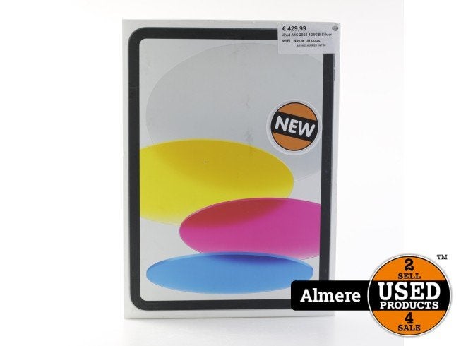 iPad A16 2025 128GB Silver WiFi | Nieuw uit doos