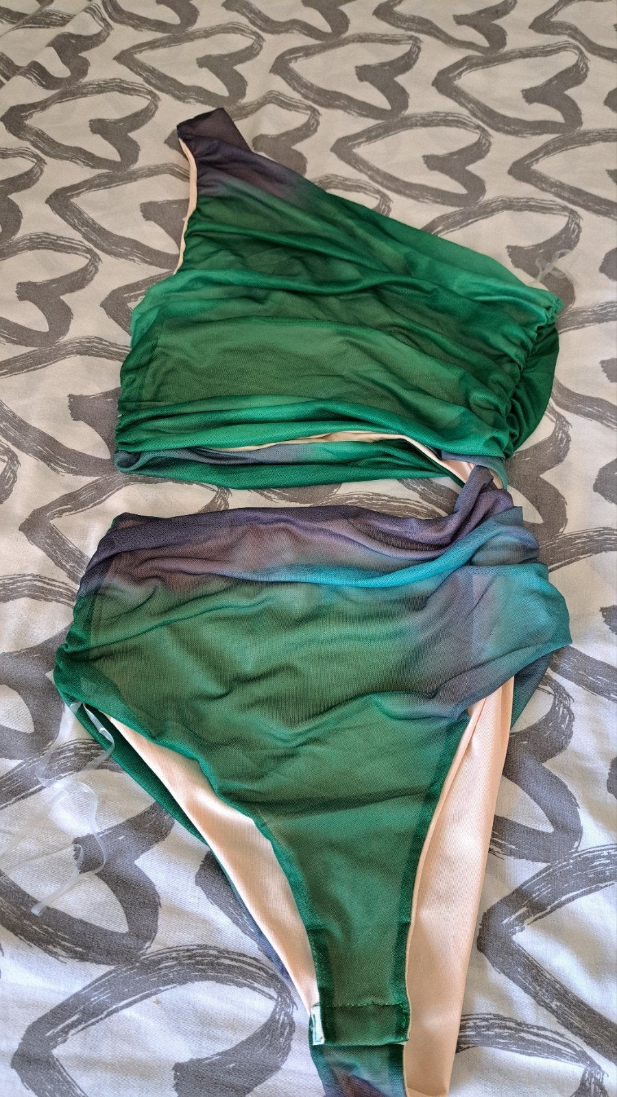 Cherry Koko Bikini - Groen/Paars Ombre, Kleding | Dames, Badmode en Zwemkleding, Cherry Koko, Ophalen of Verzenden, Zo goed als nieuw