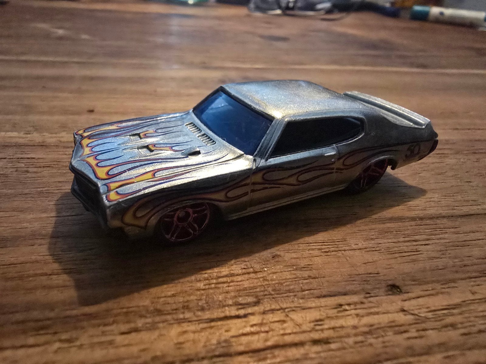 Hot Wheels '70 Buick GSX 2008 - Zilver met vlammen, Ophalen of Verzenden, Gebruikt