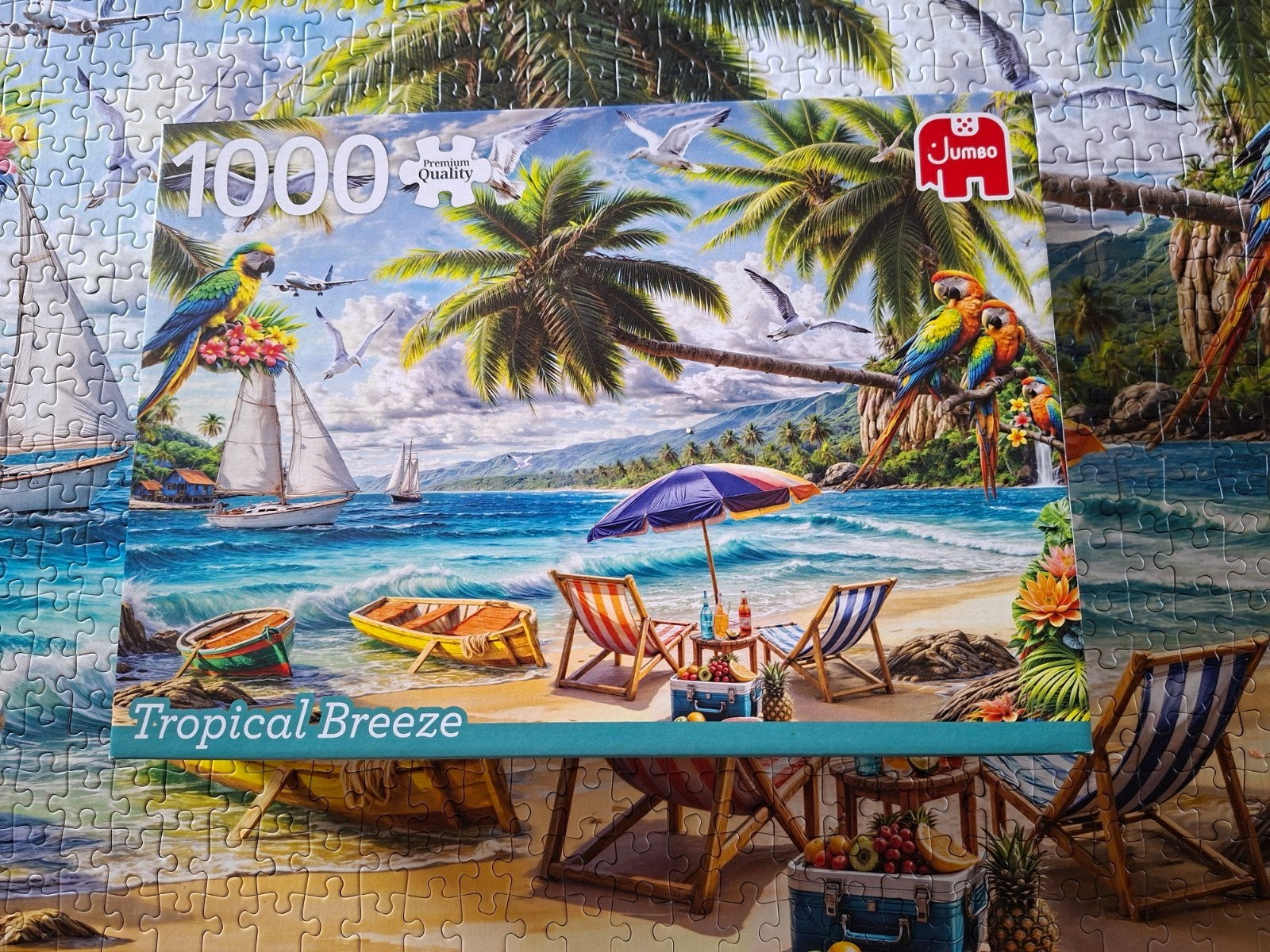 Jumbo legpuzzel 1000 stukjes, Ophalen of Verzenden, 500 t/m 1500 stukjes, Zo goed als nieuw
