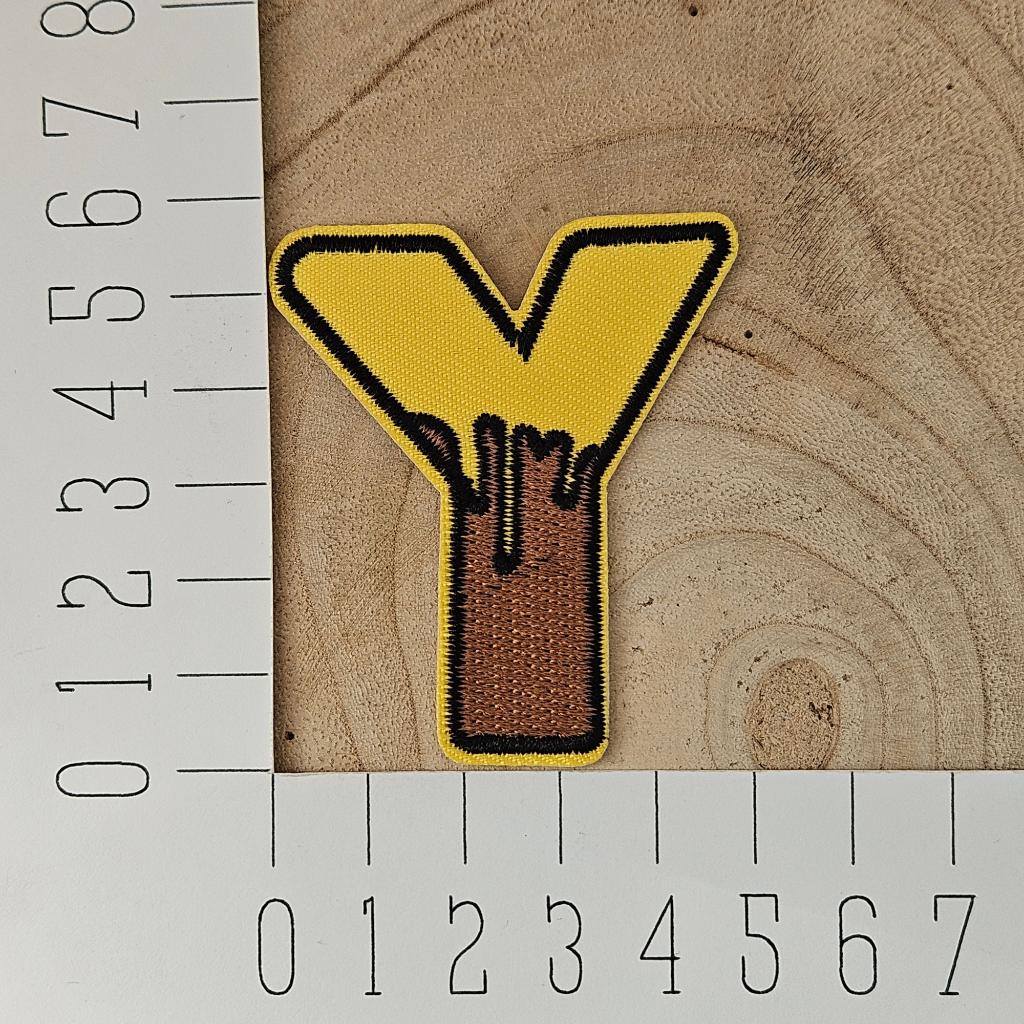 Strijk embleem applicatie Patch Bij alfabet letter Y, Nieuw, Ophalen of Verzenden, H, H