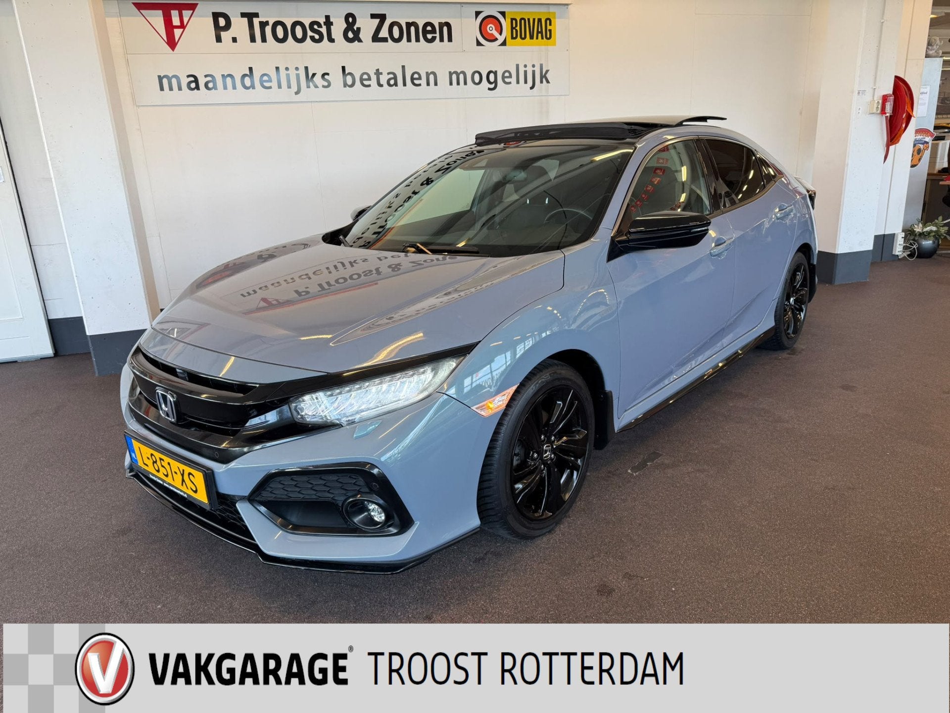 Honda Civic 1.0 i-VTEC Executive Automaat | Panoramadak | Le, Gebruikt, Met garantie (alle), 988 cc, Leder