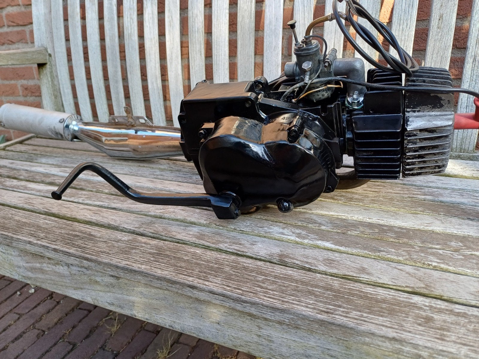 Puch kickstart blok gebruikt met carburateur en uitlaat, Fietsen en Brommers, Brommeronderdelen | Puch, Ophalen of Verzenden, Gebruikt