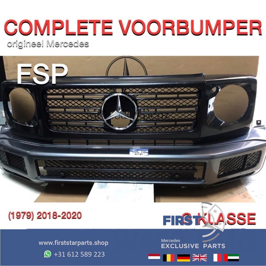W464 G KLASSE AMG VOORBUMPER GRIJS origineel Mercedes AMG 63, Gebruikt, -, Voor, Ophalen of Verzenden