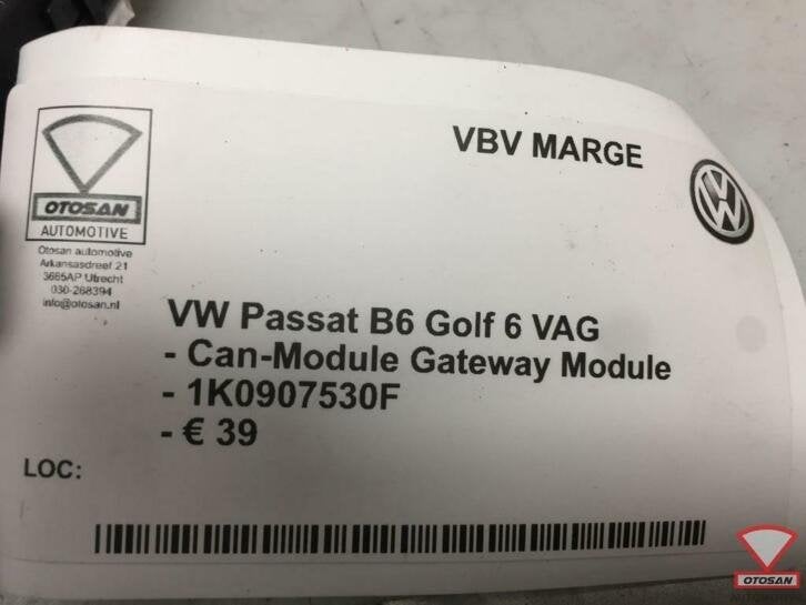 vw passat b6 golf 6 vag can gateway module 1k0907530f, Gebruikt, Volkswagen, Volkswagen AG, Berliner Ring 2
38440  Wolfsburg, DE
