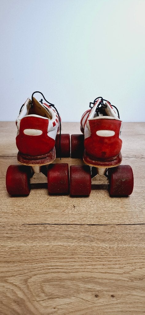 Vintage Rolsschaatsen Red Stone Rood/Wit Maat 39, Gebruikt, Onbekend, Ophalen of Verzenden, Onbekend