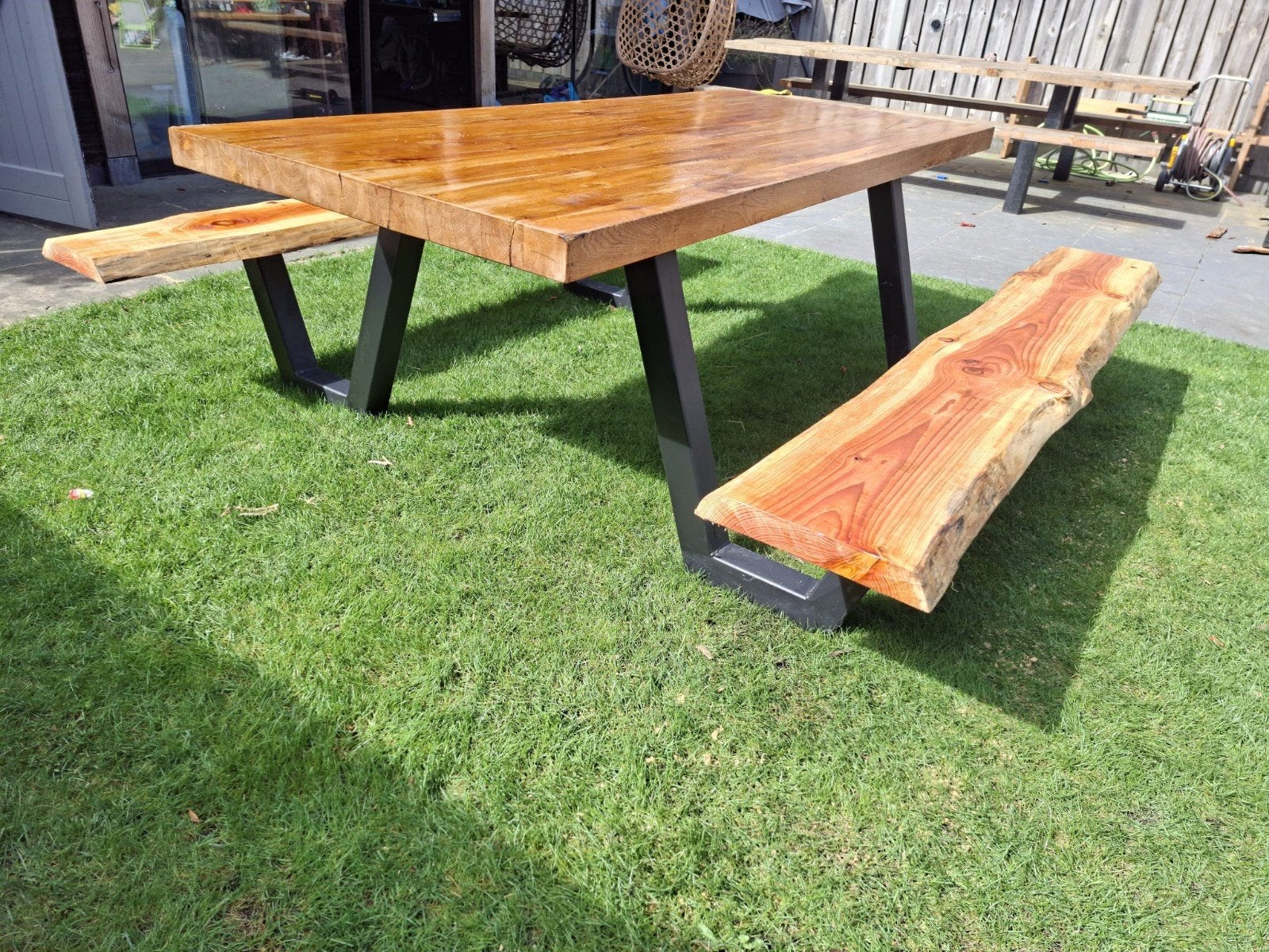 Nieuwe Eiken Picknicktafel, Ophalen, Nieuw, Rechthoekig, Hout