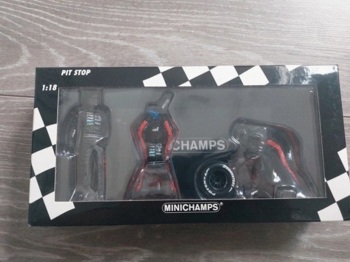 Minardi pitstop diorama 1:18 compleet, Ophalen of Verzenden, Zo goed als nieuw, Auto, MiniChamps