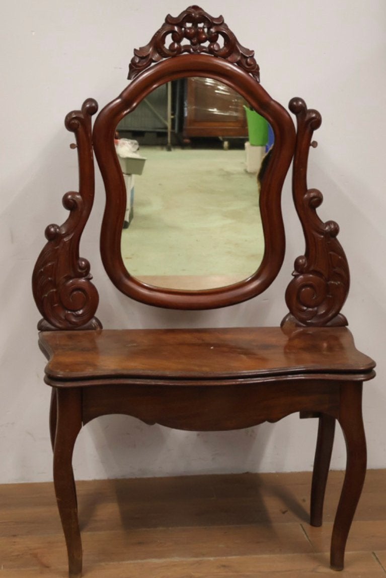 Super gave, antieke kaptafel, Antiek en Kunst, Antiek | Spiegels, Ophalen, Rechthoekig