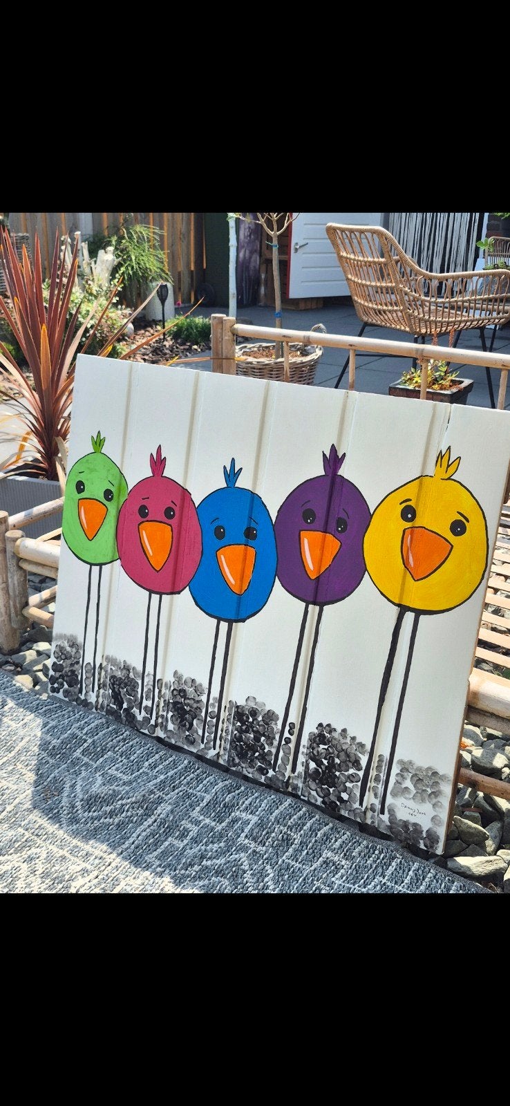 schilderij op hout, Antiek en Kunst, Ophalen of Verzenden
