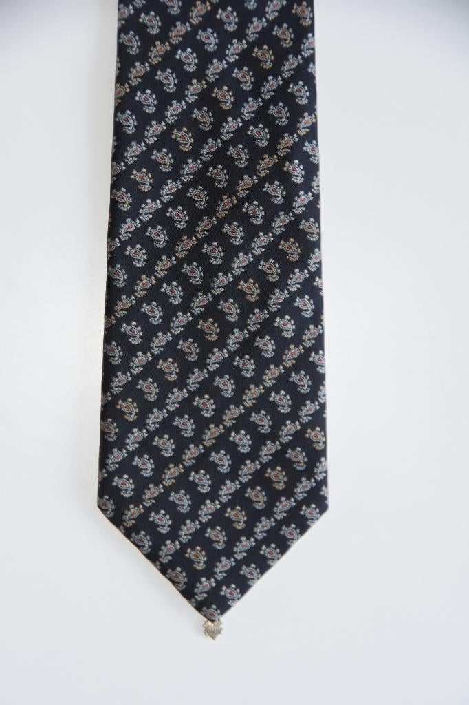 Exclusieve Alpi stropdas blauw met patroon, Verzenden, Zo goed als nieuw, Blauw, Met patroon