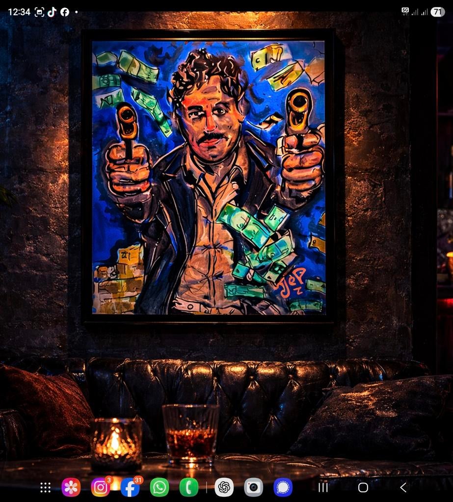 Original neon-noir artwork by Tjep 
Bold attitude. Strong, Ophalen of Verzenden