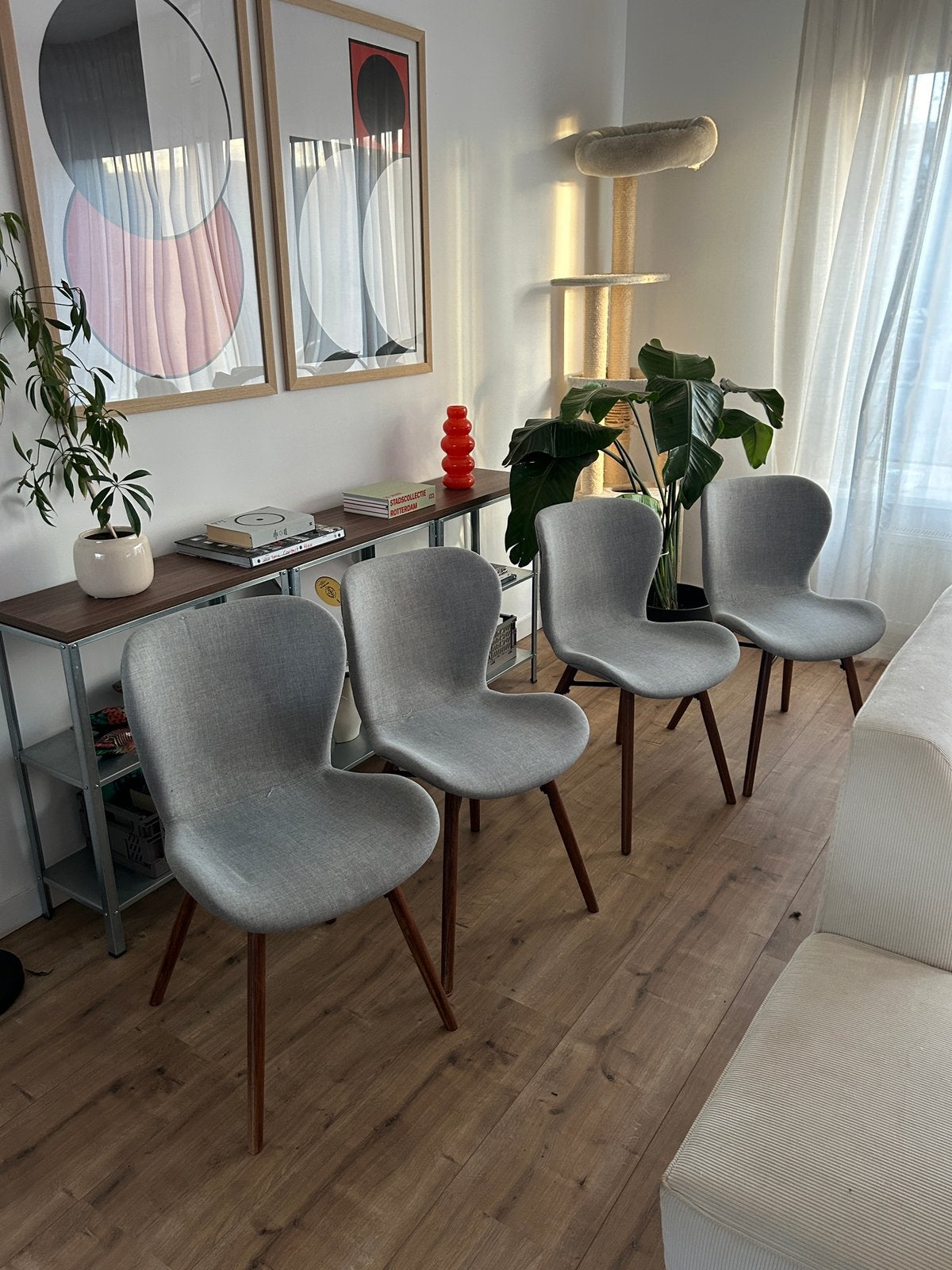 Eetkamerstoelen, Ophalen, Gebruikt, Vier, Stof